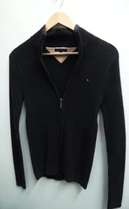 Vintage Brown Tommy Hilfiger Men's Chunky Cotton Zip Through Small Cardigan|2051 - Picture 1 of 4