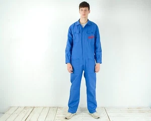 AL2000 Mens L Boilersuit Workwear Jumpsuit EU 52 Overalls Utility Dungarees VTG - Picture 1 of 8