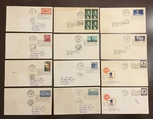 First Day of Issue LOT of 12 1958 - 1971 Addressed Great Value - Picture 1 of 2