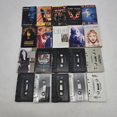 Cassette Singles Lot of 20 Madonna Ozzy The Cure Skid Row Great White Mariah - Image 1 of 4