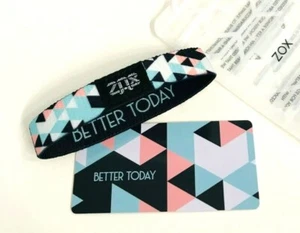 ZOX **BETTER TODAY** Silver Single med Wristband w/Card NIP - Picture 1 of 3