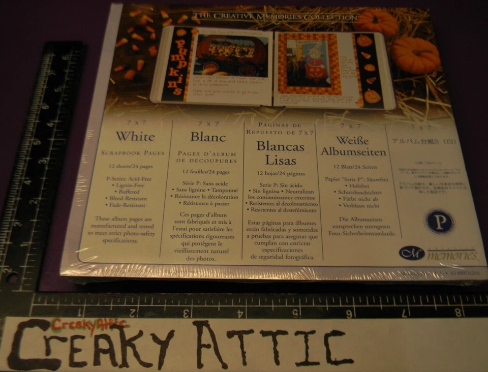 MEMORIAS CREATIVAS 15 PÁGINAS BLANCO álbum de recortes PÁGINAS 7 x 7 NUEVO EN PAQUETE CREAKYATTIC Foto 1 de 1