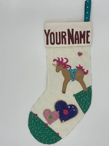 UNICORN. Aunt Joys Personalized Christmas Stockings. - Picture 1 of 2