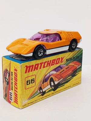 Matchbox Superfast no66 Mazda RX500 1971 orange white. VNMIB Crisp Box  - Image 1 of 4