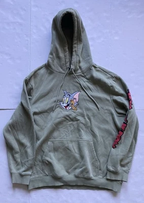 Sudadera con Capucha H&M Tom & Jerry XL Verde Oliva Calce Regular Gráfico Bordado WB Foto 1 de 4