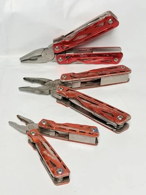 Snap-On инструменты красный мульти инструмент складной карманный нож с плоскогубцами - лот из 3 - Изображение 1 из 4
