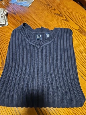Gap Heavy Cotton Sweater Vest Size 2XL Navy Blue EUC - F4 - Image 1 of 2