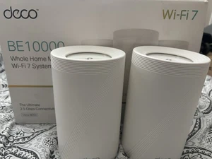 TP-Link Tri-Band WiFi 7 BE10000 Whole Home Mesh System (Deco BE63) (2-Pack) - Picture 1 of 5