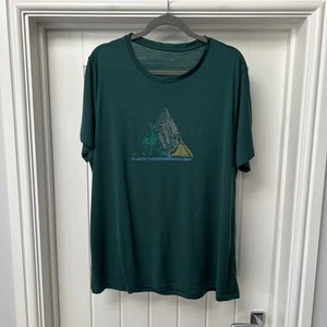 Icebreaker Merino T-Shirt Men's Large Green Hiking Walking Outdoors Base Layer - Picture 1 of 11