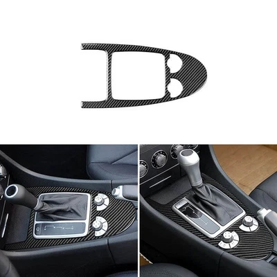 Carbon Fiber Center Gear Shift Panel Trim For Mercedes Benz SLK R171 2004-2010 - Image 1 of 4