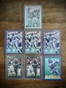 Reggie White Eagles Football Card Lot (7) 1990–1991 Fleer Platinum Pacific - Picture 1 of 2