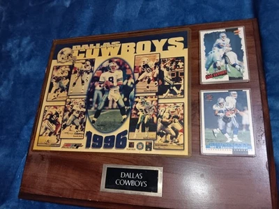 Tarjetas de fútbol americano vintage 1996 Troy Aikman Dallas Cowboys NFL placa de pared imagen Foto 1 de 4