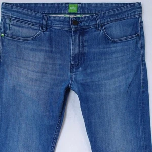 Mens HUGO BOSS DRAKE Stretch Slim Straight Blue Jeans W33 W34 L32 - Picture 1 of 8