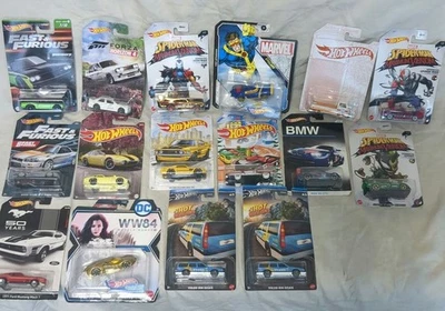 Hot Wheels 16-car set Marvel, Fast & Furious, and diecast cars - Image 1 of 4