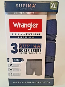 XLARGE 40-42" Wrangler FIVE STAR Premium Men's SUPIMA 3-Pk Modal Boxer Briefs - Picture 1 of 3