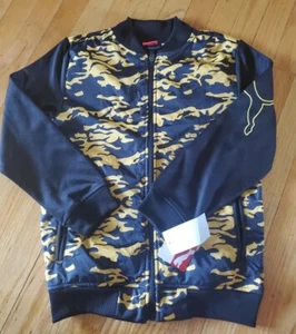 New Boys Puma Black Yellow Track Jacket S - Picture 1 of 6