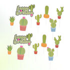  42 PCS Birthday Cake Decorations Cactus Toppers Paper for Cakes
