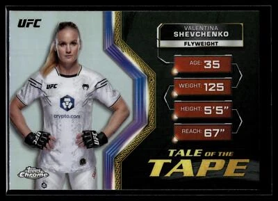 Valentina Shevchenko 2024 Topps Chrome UFC Tale of the Tape Refractor Card - Image 1 of 2