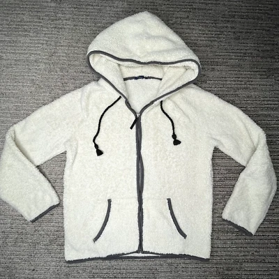 American Eagle Size S Women Jacket Hoodie Full Zip Long Sleeve Sherpa White - Изображение 1 из 4