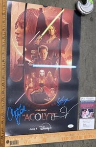 Foto firmada por STENBERG JACINTO 12x18 Star Wars The Acólito x3 con certificado de autenticidad JSA - Imagen 1 de 4