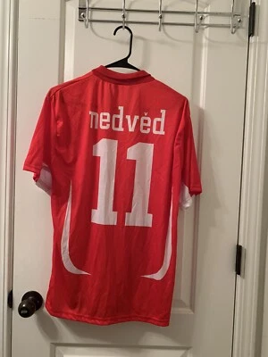 Men's Soccer Jersey Shirt Czech Republic Republic Nedved Sizs L Lightweight  - Image 1 of 4