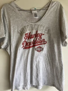 Harley Davidson Shirt Damen Größe 1X grau Barnette El Paso TX Motorrad Top - Bild 1 von 3