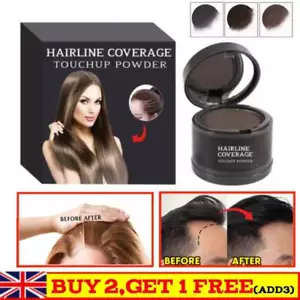 Root Cover Up & Hairline Powder per diradamento dei capelli - polvere per ritocco UK Hot - Foto 1 di 15