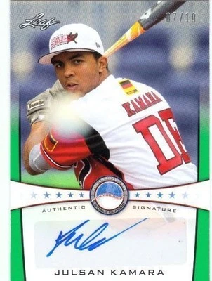 JULSAN KAMARA 2013 Leaf Power Showcase Autographs Green 7/10 Rookie Auto Card - Image 1 of 2