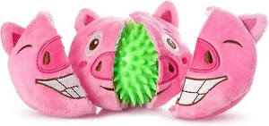 3-in-1 Dog Toy for Aggressive Chewers - Squeaky, Interactive Chew Toy, Pink - Picture 1 of 6