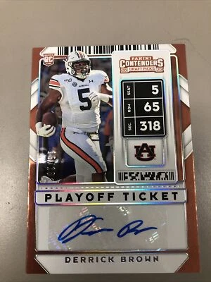 Derrick Brown 2020 Contenders Draft Pick Auto # 16/18 - Image 1 of 3
