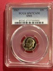 1967 SMS Roosevelt Dime PCGS SP-67 CAM - Picture 1 of 2