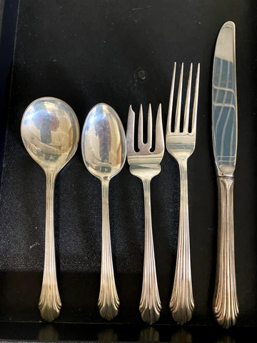 STERLING SILVER HOMEWOOD BY STIEFF  SET 6 SETTINGS WITH 5 PIECES PER. NO MONOS Cover