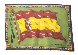 Cigar Label Premium Spain Espana Flag Wool 8x10.5" Vintage Yellow Red - Picture 1 of 1