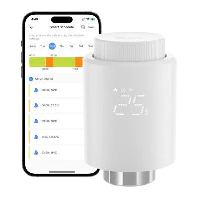 SONOFF Smart Heizkörperthermostat TRVZB, Smart Heizungsthermostat App-gesteuert