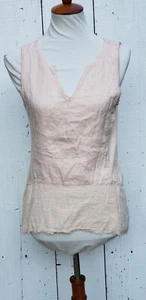 XCVI Wearables Women's Pink Sleeveless 100% LINEN Tank Top Shirt Sz XS - Picture 1 of 7