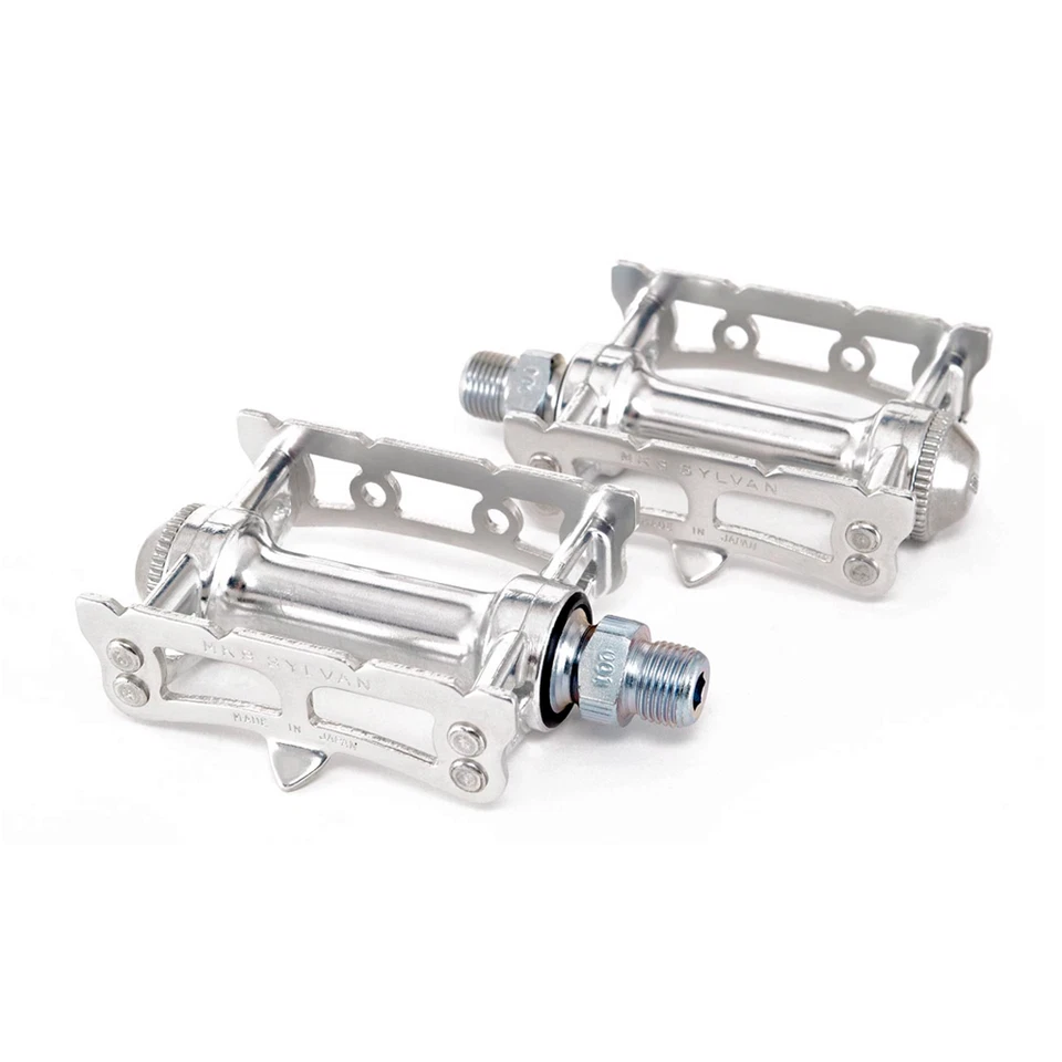 MKS Japan Sylvan Pedals Silver 9/16 Road Track Fixed Gear Tour Bicycle Bike - Image 1 of 1