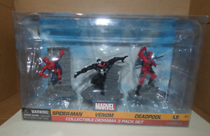 Monogram Marvel Spider-Man, Venom & Deadpool  Diorama Figure 3 Pack Set