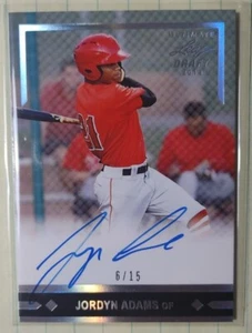 2018 Leaf Ultimate Draft '91 Leaf Rookie Silver Prismatic Jordyn Adams 6/15 - Picture 1 of 2