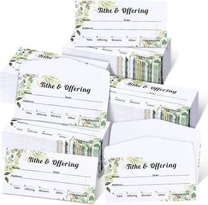 600 Pcs Tithes and Offering Envelopes for Church Offering Donation Envelopes Chu - Picture 1 of 4