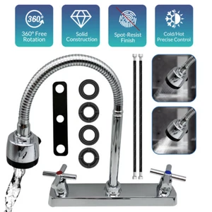 Grifo de fregadero de cocina para autocaravana con arco flexible rociador giratorio 360° - Imagen 1 de 13
