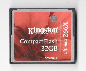 Kingston Ultimate 32GB CF/32GB-U2 266x CF Compact Flash Camera Memory Card
