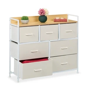 Cómoda Sideboard Mueble recibidor dormitorio pasillo Cómoda 7 cajones tela - Imagen 1 de 16