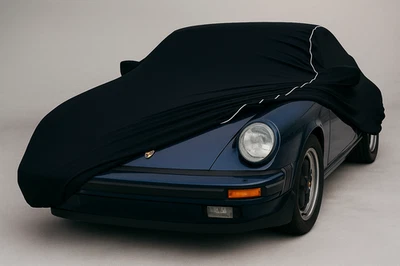 Full Garage Indoor Stretch Car Cover Black for Porsche 911 G-Model Black - Image 1 of 4