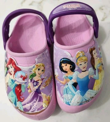 Crocs Disney Princess Light Up Slip On Pink Water Shoes Size Child 11 Cinderella - Image 1 of 4