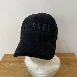 Gorra E11EVEN Gamuza Negra Snapback - Talla Única Truckers Cap - Imagen 1 de 11