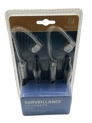 Surveillance Headsets  Ear Pieces by Black Fin Inline VOX-PTT Switch 2 Pack F/S - Image 1 of 2