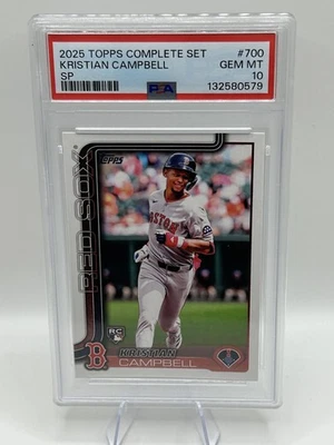 Kristian Campbell (RC) 2025 Topps Juego Completo *SP* #700 PSA 10 GEMA MT Foto 1 de 4