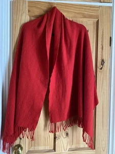 Issey Miyakke Red Cashmere Scarf/Stole - Genuine Designer - Picture 1 of 15