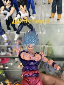 LEFMA Son Goku Kaiouken Transparente Pelo Azul 1/12 SHF Cabeza Esculpida Accesorios - Imagen 1 de 3
