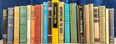 Lot of 21 Vintage Religious Hardcover Books Christian Theology or Staging Decor - Imagem 1 de 4